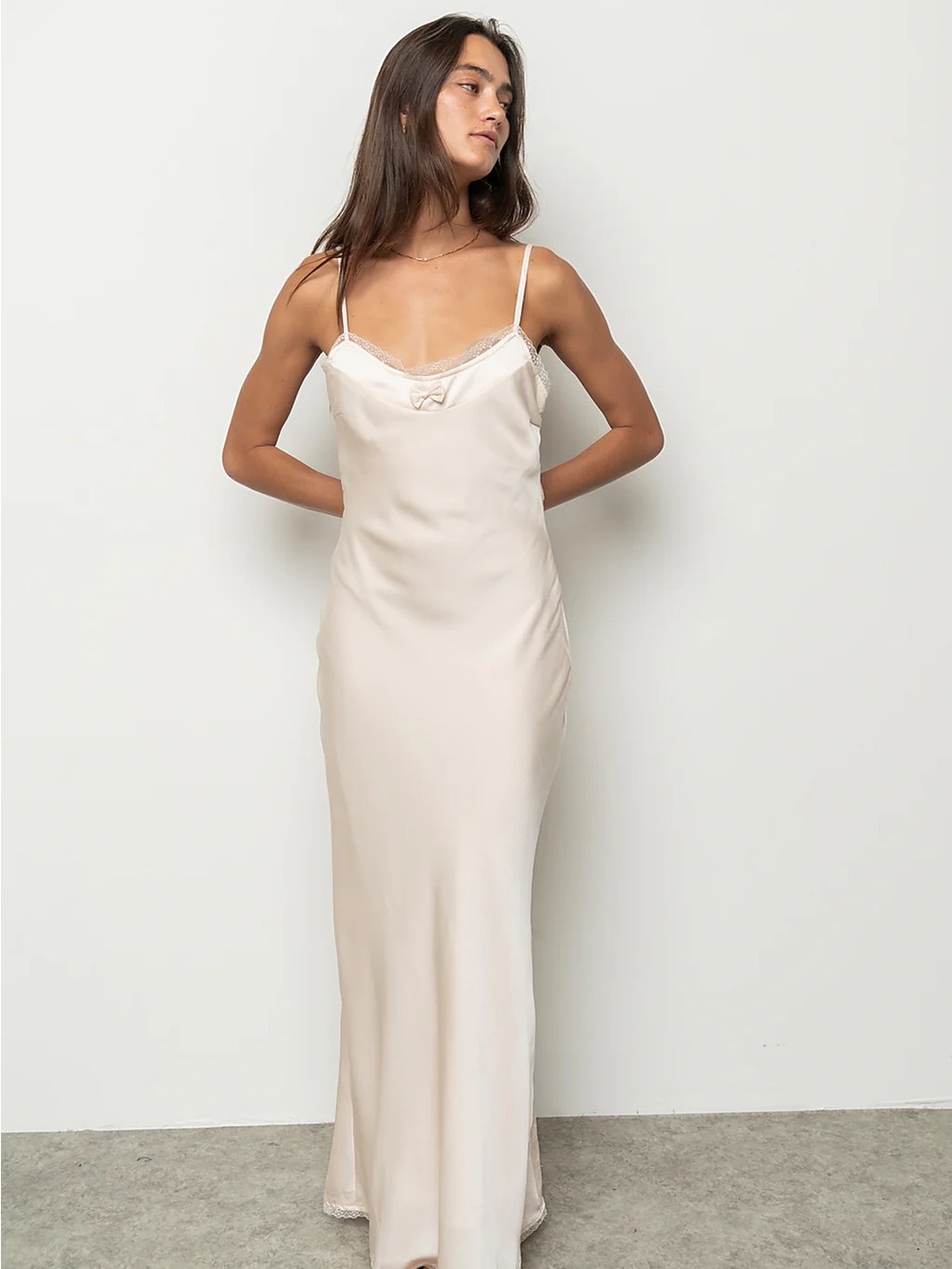 Böhme Seraphina Maxi Dress NWT Ivory Satin Size M